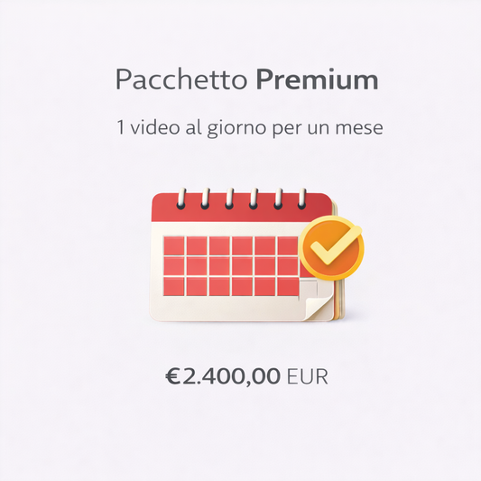 Pacchetto premium: 1 video al giorno per 1 mese